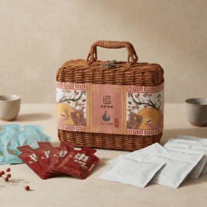 林桑咖啡x易家滴雞精-春節竹編禮盒