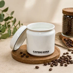 【1500滿額贈】CAFEDE KONA 琺瑯搪瓷罐 (白)