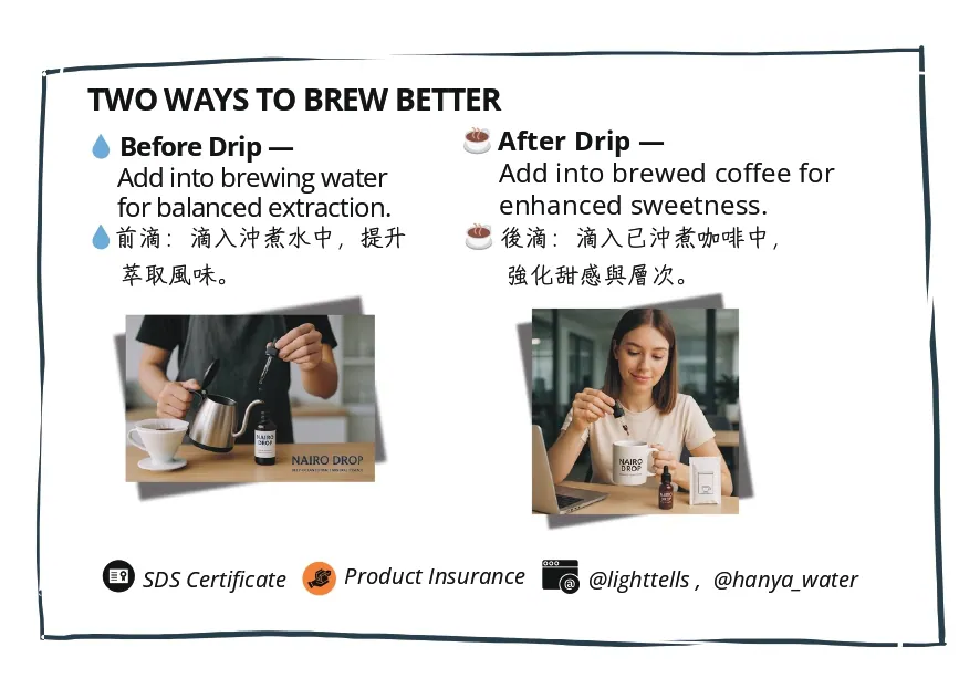 NAIRO DROP 海洋深層萃取礦物晶露|提升咖啡甜感與層次|50ml 定量滴瓶:圖片 4