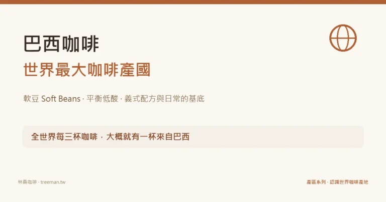 巴西咖啡 世界最大咖啡產國 軟豆