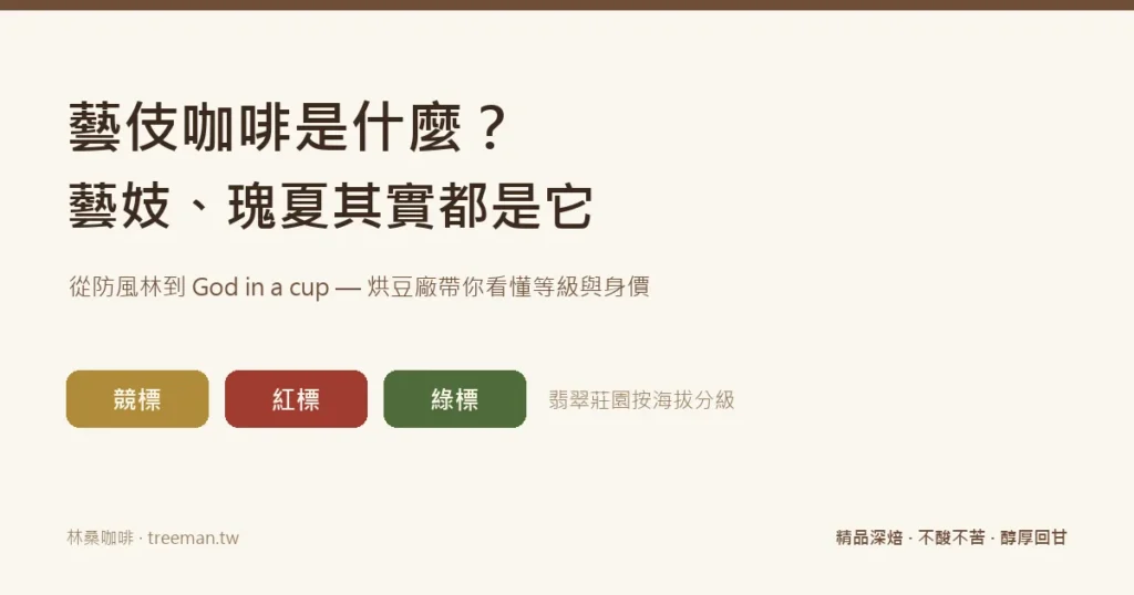 藝伎咖啡是什麼:藝妓瑰夏與翡翠莊園等級