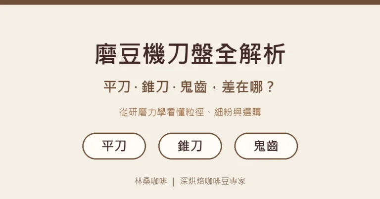 磨豆機刀盤全解析：平刀、錐刀、鬼齒差別