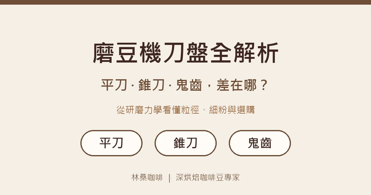 磨豆機刀盤全解析:平刀、錐刀、鬼齒差別