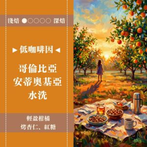 哥倫比亞。安蒂奧基亞。低因處理。水洗