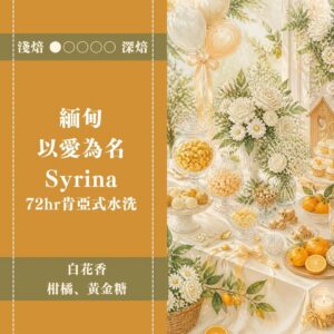 緬甸。以愛為名。Syrina。72hr肯亞式水洗